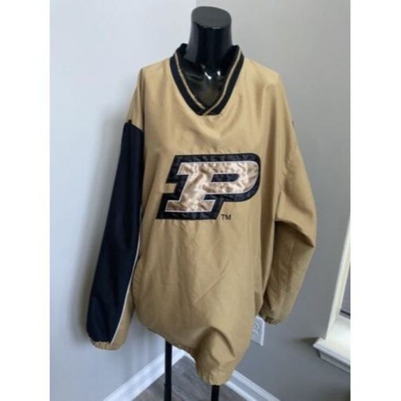 Other - 58 Sports Purdue Boilermakers Windbreaker Jacket Men’s LARGE GOLD Pullover NCAA